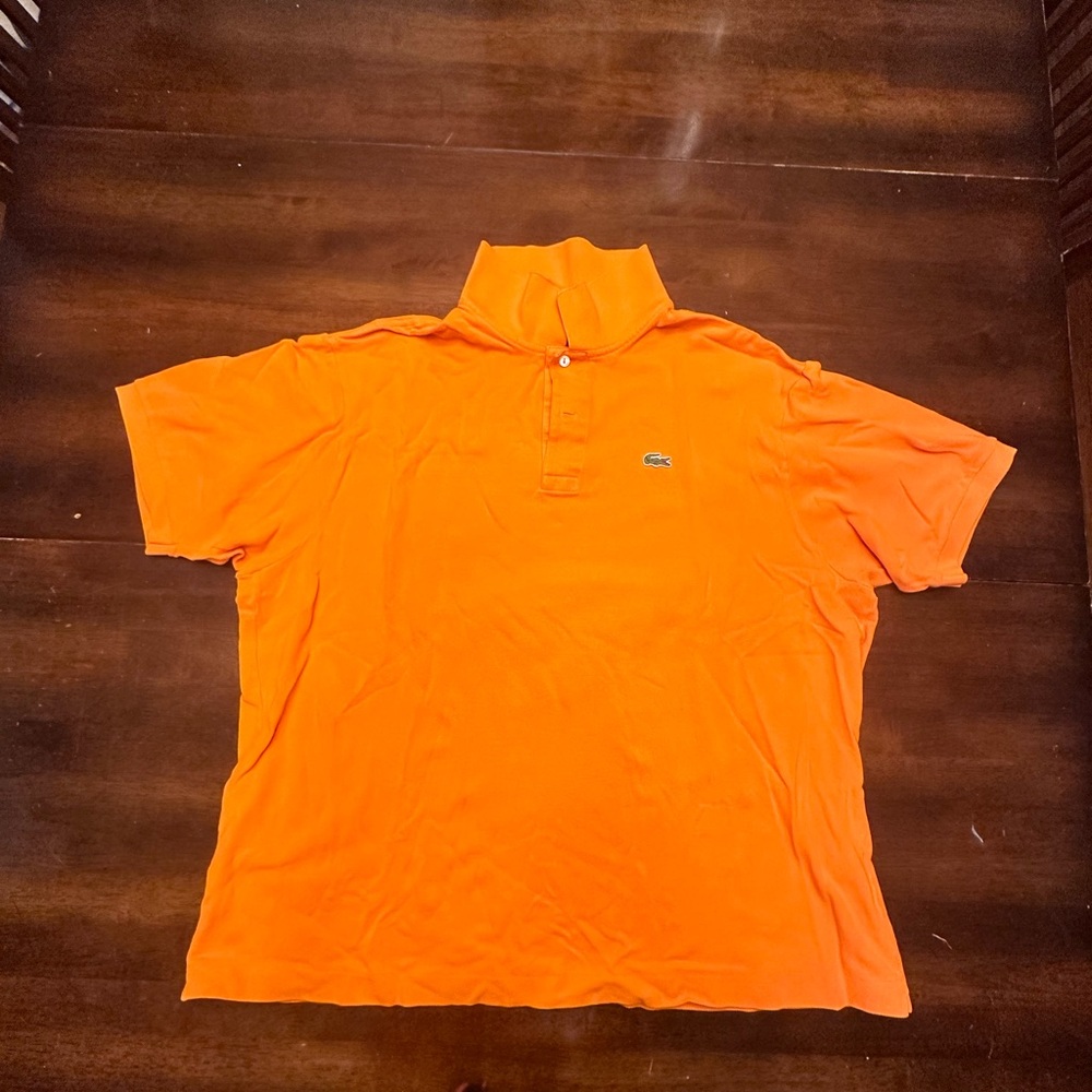 Orange classic Lacoste pique polo size 8 XXL